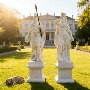 Estatuas de Mármol Blanco Europeo de Alta Calidad Hechas a Mano, de Tamaño Real, de Hombres Griegos Antiguos, para Uso en Jardines Exteriores - Product Image 3
