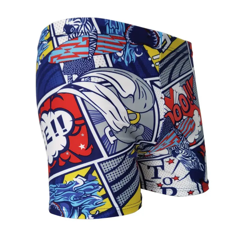 wholesale New style trunks extra size hot spring beach pants fashion men's swimming trunks Dye Sublimation Print Boxer Shorts