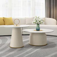 Ensemble de meubles modernes, table basse centrale rustique décorative et 2 tables d'appoint fabriquées en Chine pour canapé