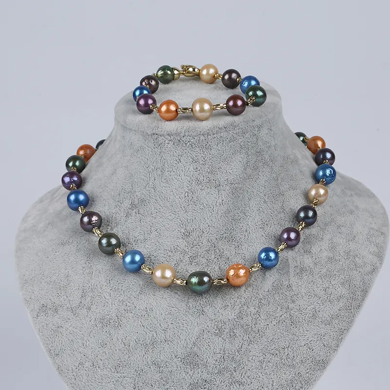 Ожерелье и браслет из жемчуга Эдисона, 10-11 мм