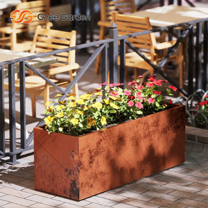 Corten Steel Planter Rustic Outdoor Flower <b>Pot</b> for Garden and Balcony Use - Product Image 2