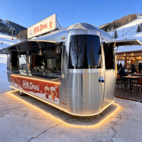 Chariot de nourriture mobile approuvé par les normes néerlandaises DOT VIN, remorque à café