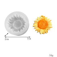 Twller 3D Blumen-Dekorations-Silikonform für Kerzen und Harz DIY Sonnenblumen-Aromatherapie Silikonformen für Kerzen