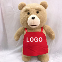 Ours en peluche TED de 48 cm, peluche de film, 2 peluches en forme d'apron, animaux en peluche doux, jouets en peluche, poupées animales pour enfants