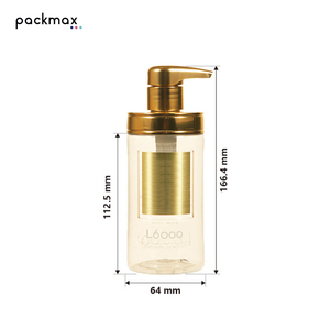 300ml New Design Wide Mouth PET Shampoo <b>Bottle</b> with <b>Pump</b> Sprayer for Hotel-High End Custom Shower Gel Container - Product Image 3