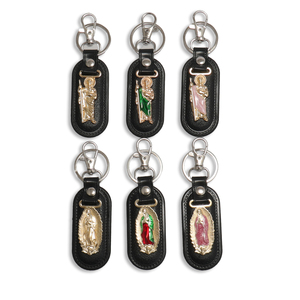 San Judas Tadeo De <span class=keywords><strong>Oro</strong></span> Religioso Dorado San Judas Llavero Nuestra Señora De Guadalupe Patrona De México Llaveros De Metal Regalo - Product Image 1