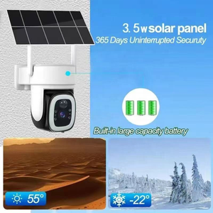 Caméra <span class=keywords><strong>solaire</strong></span> PTZ intelligente Tuya 4G LTE, caméra de sécurité extérieure sans fil 4MP, détection de mouvement PIR, système CCTV compatible Alexa/Google - Product Image 2