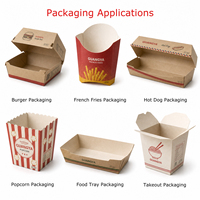 Machine automatique d'érection de cartons L800A à commande servo complète pour la fabrication de boîtes à hamburgers, solution d'emballage pour la restauration rapide, vitesse de 200 pièces/minute