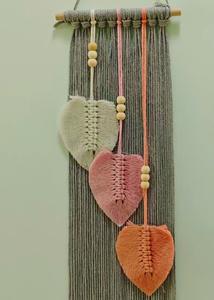 Macramé Tenture <span class=keywords><strong>Murale</strong></span> Décor Macramé Feuille Coton Gland Macramé <span class=keywords><strong>Tapisserie</strong></span> Pour La Décoration Intérieure - Product Image 5