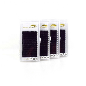 <span class=keywords><strong>0</strong></span>,05 negro mate de Cachemira de visón cliente etiqueta privada a granel individual extensiones de pestañas profesional pestañas - Product Image 1