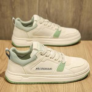 Zapatos Deportivos Casuales de Lona Transpirable con Suela Gruesa y Cierre de Cordones, Estilo Coreano para Hombre, Otoño/Invierno - Product Image 2