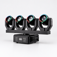NOUVEAU Projecteur LED RGBW 150W à 4 têtes avec effet laser annulaire DMX512 IP33 pour DJ, discothèque, éclairage de scène