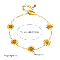Conjunto de Acero Inoxidable 316L Personalizado con Ojo de Tigre y Girasol, Cadena de Oro PVD de 18k, Collar, Pendientes y Pulsera, Fabricante OEM