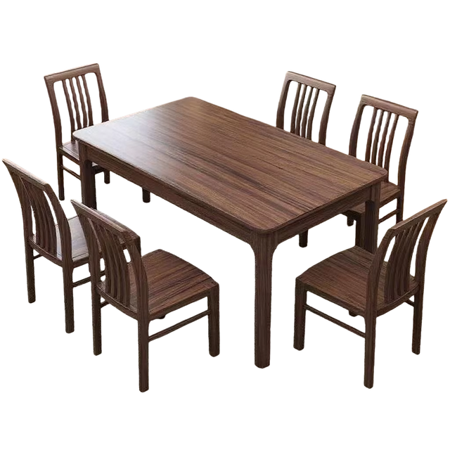 Top Choice Brand Wood Dining Table and Chairs Set Oak Solid Wood Dining Room Furniture