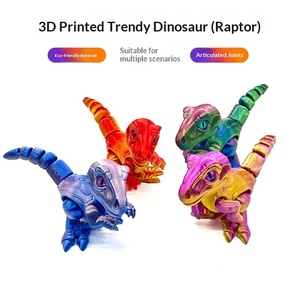 2026 Figurine de dinosaure Velociraptor imprimée en 3D, articulée et mobile, jouet animal, ornement décoratif, cadeau - Product Image 4
