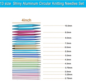 Full DIY Craft Kit with 13 Sizes Interchangeable Crochet <strong>Needles</strong> Aluminum Circular Knitting <strong>Needle</strong> Set Including PU Leather <strong>Case</strong> - Product Image 3