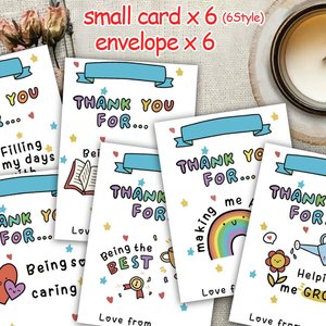 Biglietti di ringraziamento personalizzati OEM ODM per bambini <span class=keywords><strong>con</strong></span> buste, biglietti di ringraziamento a tema cartoni animati per <span class=keywords><strong>il</strong></span> Giorno del Ringraziamento, per la festa di apprezzamento degli insegnanti, compleanno - Product Image 4