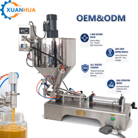 Machine de remplissage semi-automatique pneumatique à piston XUANHUA, à buse unique, pour pâtes, liquides, aliments, boissons, crèmes et sauces