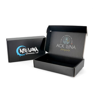 Katlanır kutu siyah oluklu ambalaj kutusu ayakkabı ambalaj biyobozunur posta gönderim kutusu 10 + yıl ambalaj deneyimi - Product Image 1