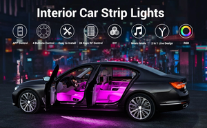 <strong>RGB</strong> Interior <strong>Light</strong> USB Cigarette Lighter Easy to Install and Use Remote Control Mobile App Control <strong>RGB</strong> Decorative <strong>Lights</strong> for Car - Product Image 6