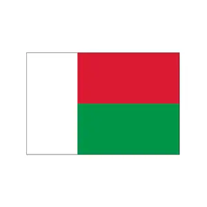 Bandeira nacional de Madagascar 100% poliéster, bandeira nacional de Madagascar estampada de alta qualidade 3x5 pés 90x150 cm