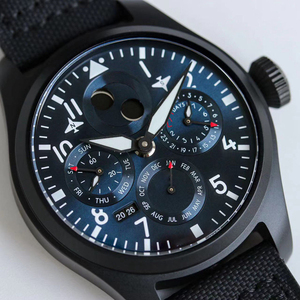 High-<b>end</b> men's black ceramic wristwatch, pilot-style multi-functional automatic mechanical waterproof watch - Product Image 2