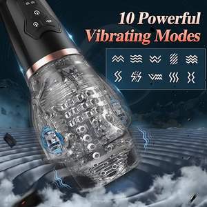 航空機カップ電動回転吸引マスターベーションカップデュアルモーター大人のおもちゃペニスポンプ搾乳吸引機男性用 - Product Image 2