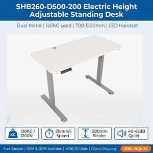 Table électrique réglable en hauteur, cadre métallique portable, double moteur, bureau assis-debout, mobilier de bureau à domicile, bureau d'ordinateur - Product Image 2