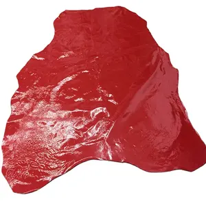 Rote Schaffell Lack leder Lamini farbe faltige Farbe Leder Kleidung Gepäcks chuhe und Stiefel echtes Leder