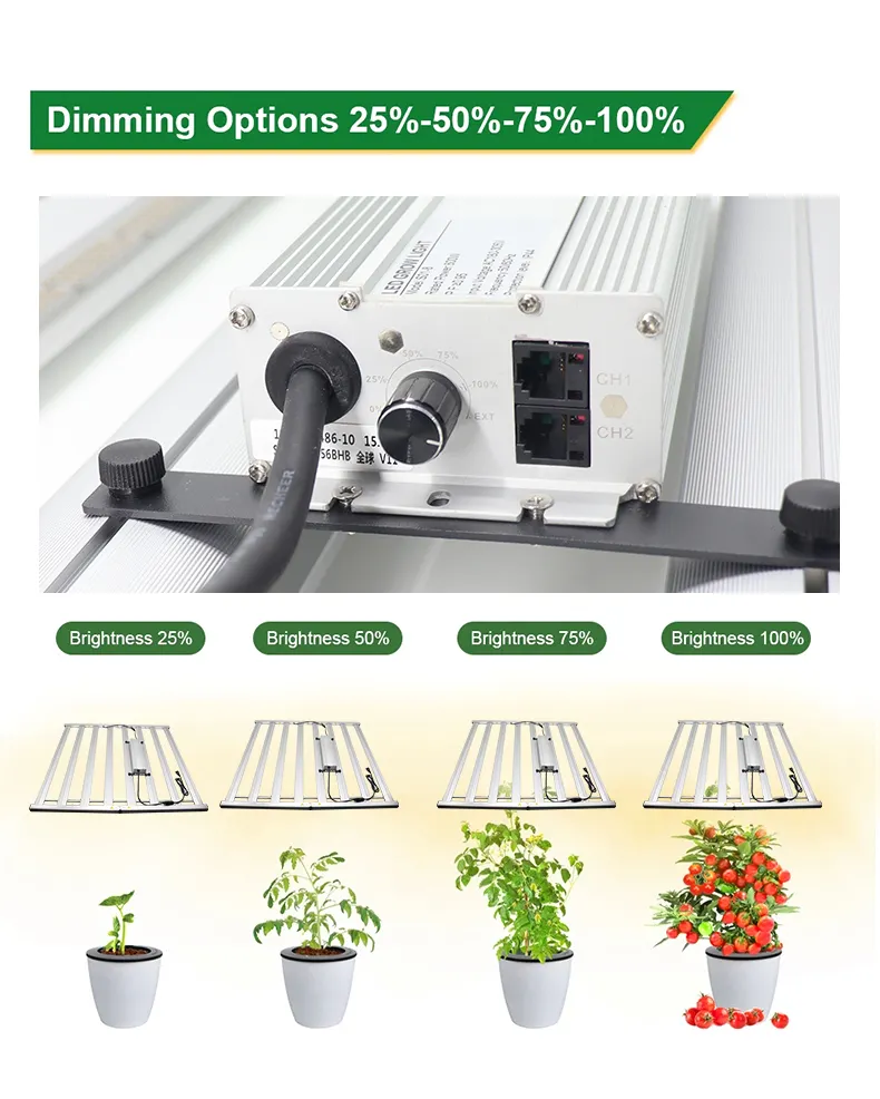 Factory 1000W Samsung LED Grow Light High PPFD Full Spectrum Foldable For Indoor Plants Growth Dimming for Plants improve yield