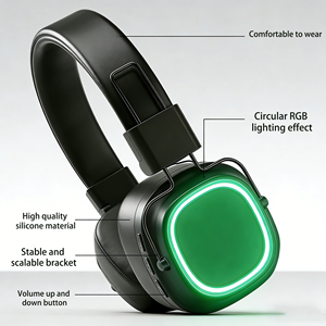 Auriculares Inalámbricos <span class=keywords><strong>para</strong></span> Discoteca Silenciosa de 20KHz con LED, Auriculares Supraaurales <span class=keywords><strong>para</strong></span> Fiestas, Conferencias, Plug & Play, Conjunto Expandible de Auriculares Múltiples - Product Image 6