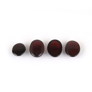Granate Rojo Natural 12x14mm, Corte Oval Cabochon, Corte Checkerboard, Gema Suelta, Certificado por Terceros, Venta al Por Mayor, Gopika Exports - Product Image 2