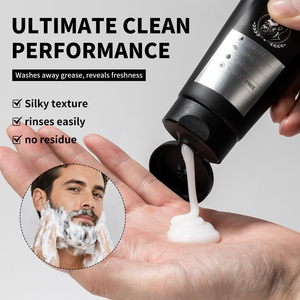 Private Label 3 in 1 Wash Beard <b>shampoo</b> Helichrysum Keratin Sulfate-Free Face Beard Hair Daily Cleanser For Men Grooming care - Product Image 5
