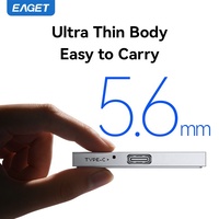 EAGET M2200 Disque SSD externe portable 1 To 4 To Type-C, disque dur magnétique pour téléphone portable, ordinateur portable, cadeau d'entreprise, SSD portable
