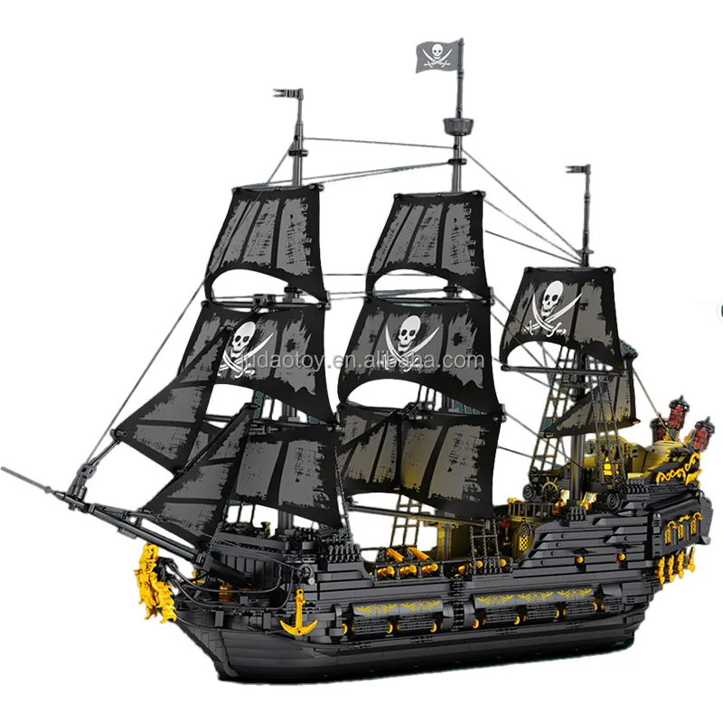Reobrix 66036 Black Pearl Model Sailboat Accessories Model Building Block Sets Revenge Ship Assembly Sailling 3D Puzzle Toys