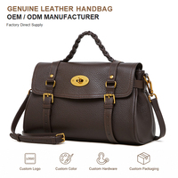 Sac à main en cuir véritable pour femmes, fait main, tressé, vintage, avec poignée supérieure, sac bandoulière pour le bureau, travail, marque privée ODM