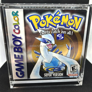 Étui de présentation SYP <span class=keywords><strong>Pokemon</strong></span> <span class=keywords><strong>Or</strong></span> et <span class=keywords><strong>Argent</strong></span> - Étui de protection en acrylique pour <span class=keywords><strong>Pokemon</strong></span> Ds Heartgold, Soul Silver et Platinum - Product Image 1