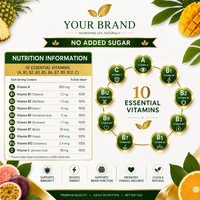 Comprimés effervescents multivitaminés végétaliens à faible teneur en sucre, marque distributeur, 20 unités, pour le soutien immunitaire et l'énergie - Complément alimentaire OEM/ODM