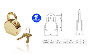 Cadenas en acier inoxydable de qualité supérieure, doré, avec double levier de verrouillage, vente en gros - Product Image 6
