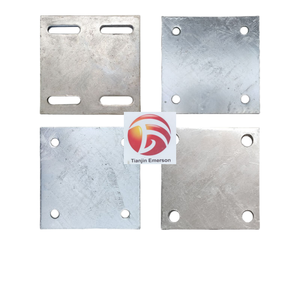 헤비 듀티 스탠드 10x10 강화 강철 평면 베이스 프로프 맞춤형 레이저 커팅 용접 아연 도금 강철 사각 기둥 베이스 플레이트 - Product Image 3