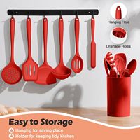 Ensemble d'ustensiles de cuisine traditionnels en silicone, 10 pièces, sans BPA, résistants à la chaleur, spatules et louches de cuisson, design luxueux et sûr