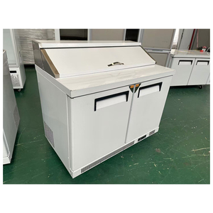 Réfrigérateurs de présentation pour légumes, vitrine réfrigérée avec couvercle supérieur, congélateur à commande numérique en acier inoxydable 200L pour la préparation de salades combinées - Product Image 2