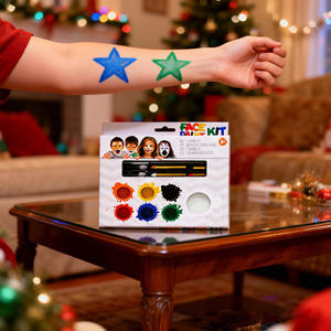 <span class=keywords><strong>Kit</strong></span> de <span class=keywords><strong>maquillage</strong></span> pour le visage de <span class=keywords><strong>carnaval</strong></span>, lot de 14 pièces, lavable et non toxique - Product Image 5