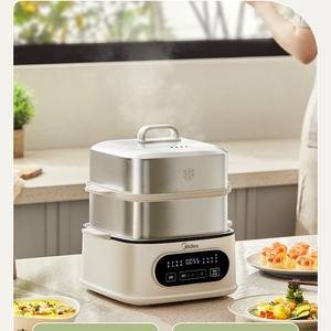 Olla Eléctrica Multifuncional Midea de 8-10L, Dos Niveles, Control Digital, Acero Inoxidable, Temporizador Inteligente, Todo en Uno - Product Image 3