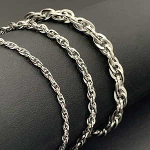 Double Link Cable <b>Chain</b> | 18K PVD Gold Stainless Steel Square Wire Open Link <b>Chain</b> for DIY Jewelry Making - Product Image 5