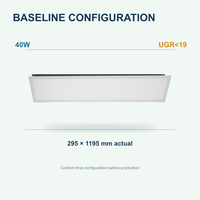 Panneau de plafond LED microprismatique 40W 300x1200 UGR19 pour l'éclairage de bureau