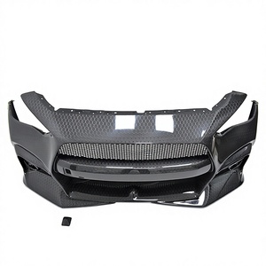 HONEYCOMB CARBON FIBER FRONT BUMPER BODY KIT for INFINITI <strong>Q50</strong> DOORS HOOD ROOF COVER UPGRADE FORGED CARBON - Product Image 1