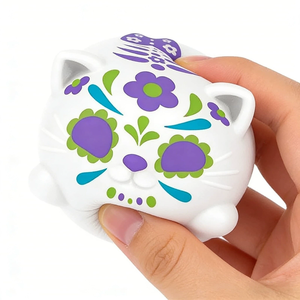 Jouet décoratif chat du Jour des Morts, souple, à remontée lente, anti-stress pour enfants, idéal pour soulager l'anxiété, cadeau de fête, objet de collection - Product Image 6