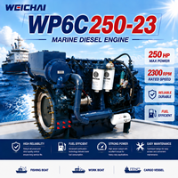 Moteur diesel marin Weichai WP6C250-23, 250 CV, 2300 tr/min, 6 cylindres, turbocompressé, refroidi par eau, pour bateau de pêche