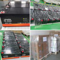 Accumulateur de batterie solaire 24V Lifepo4 100Ah Batteries au lithium Énergie solaire